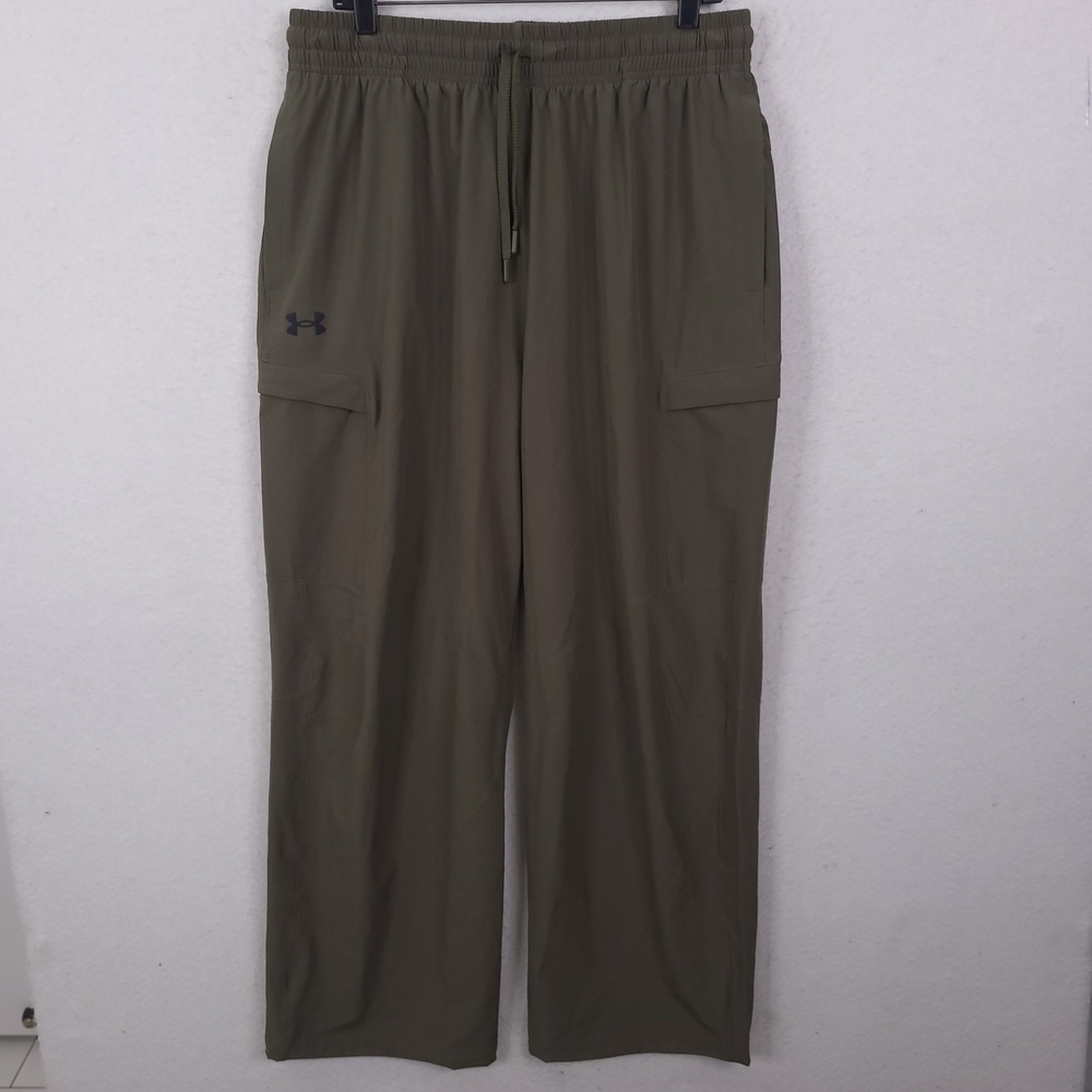 Under Armour Cargo Pants Mens Large Olive Green 1387364 Athletic Stretch Hiking